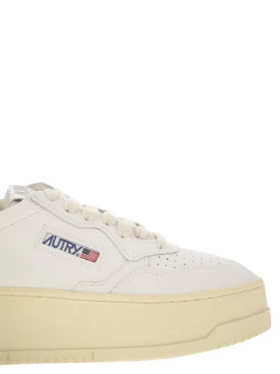 Autry White Low Top Sneakers With Oversized Platform