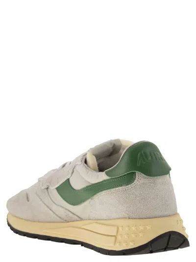Autry Reelwind Super Vintage Grey Sneakers With Logo Patch On The Tongue And Contrasting Heel In Fabric An In Gray