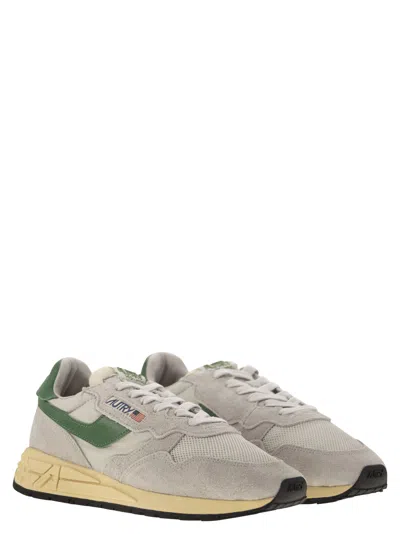 Autry Reelwind Super Vintage Grey Sneakers With Logo Patch On The Tongue And Contrasting Heel In Fabric An In Gray