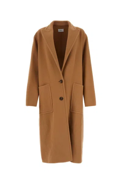 Bally Cappotto In Misto Lana Caramello Donna