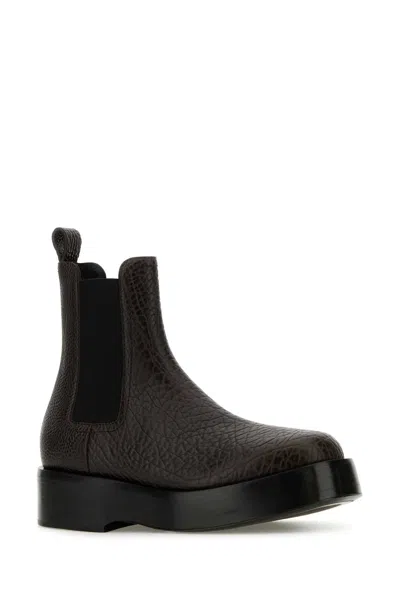 Bottega Veneta Stivaletti Torino In Pelle Testa Di Moro Uomo