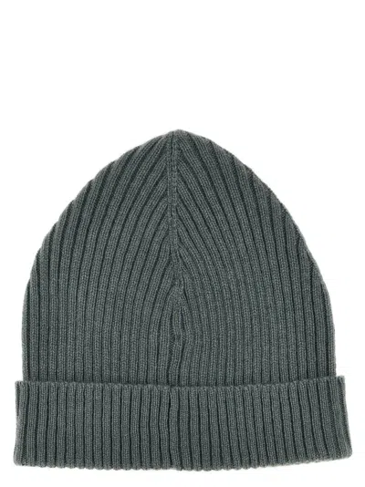 Brioni English Ribbed Beanie Hats Green