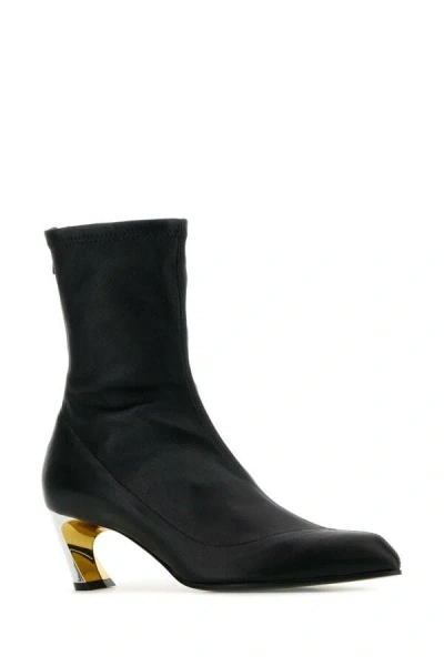 Alexander Mcqueen Armadillo Leather Boots In Black