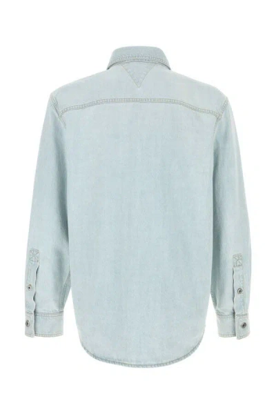 Bottega Veneta Camicia In Denim Uomo In Blue