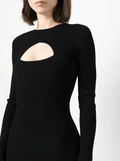 Dsquared2 Ribbed Texture Crew Neck Mini Dress