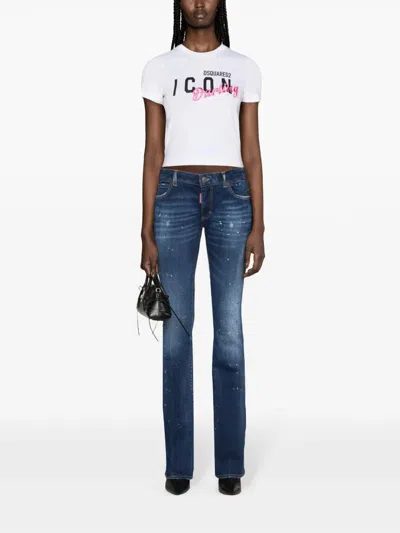 Dsquared2 Twiggy Mid-rise Flared Jeans
