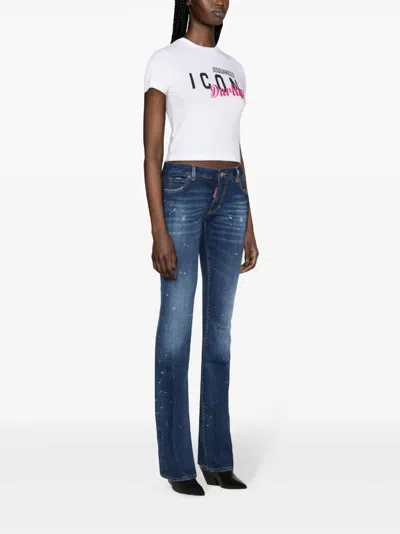 Dsquared2 Twiggy Mid-rise Flared Jeans
