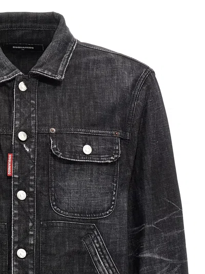 Dsquared2 'boxy Denim Jacket With Distressing'