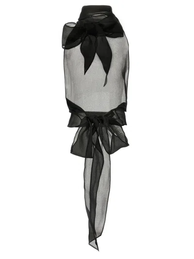 Dsquared2 'bow Layered Sheer Sleeveless Top'