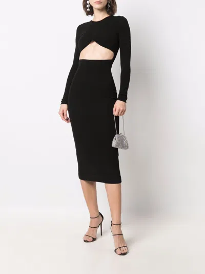 Dsquared2 Cut-out Pencil Midi Dress With Fitted Silhouette