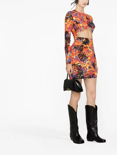 Dsquared2 Short Dress With Cut-out Design And Long Sleeves