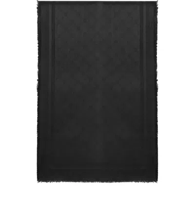 Elisabetta Franchi Monogram-jacquard Frayed Scarf