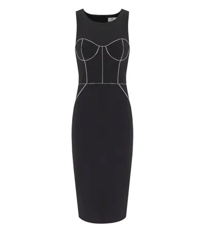 Elisabetta Franchi Contrasting-piping Midi Dress