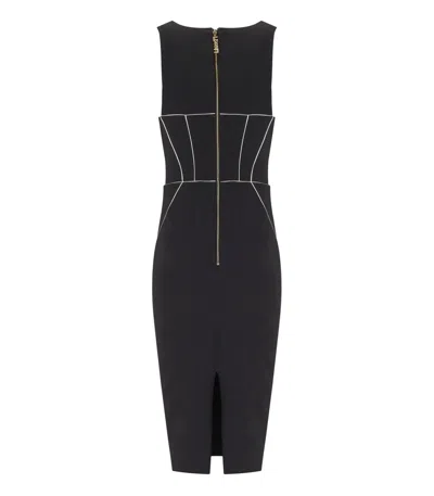 Elisabetta Franchi Contrasting-piping Midi Dress