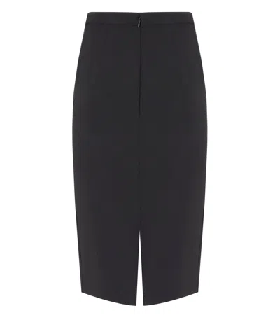 Elisabetta Franchi Longuette Skirt With Satin Side Bands