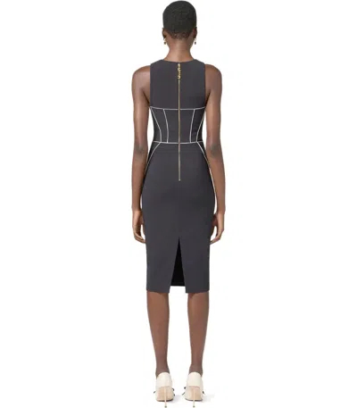 Elisabetta Franchi Contrasting-piping Midi Dress