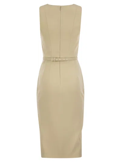 Elisabetta Franchi Crepe Bustier Dress With Contrasting Topstitching