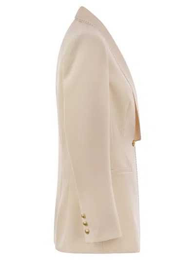 Elisabetta Franchi Women's Crepe Jacket With Contrasting Topstitching