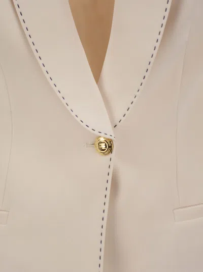 Elisabetta Franchi Women's Crepe Jacket With Contrasting Topstitching