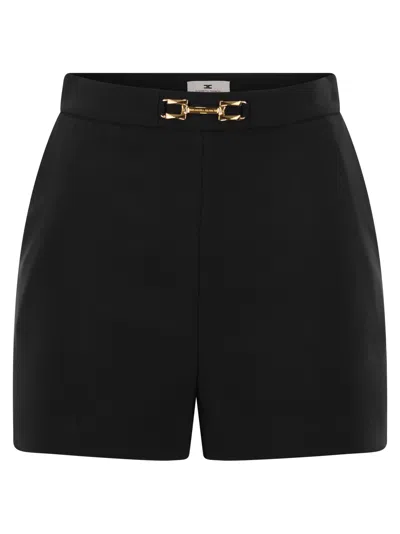 Elisabetta Franchi Crepe Shorts With Clamps And Flaps