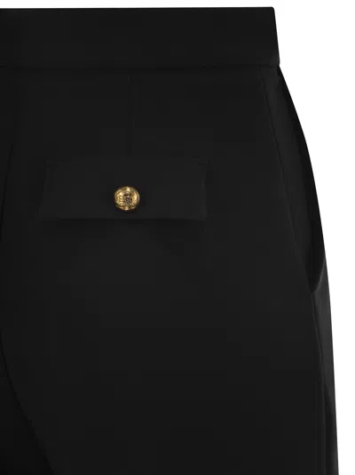 Elisabetta Franchi Crepe Shorts With Clamps And Flaps