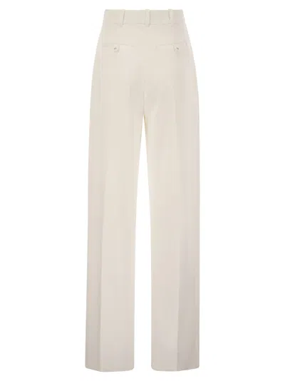 Elisabetta Franchi Women's Crepe Trousers With Satin Details
