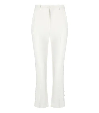 Elisabetta Franchi Logo-plaque Crepe Trousers