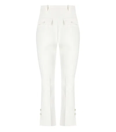 Elisabetta Franchi Logo-plaque Crepe Trousers