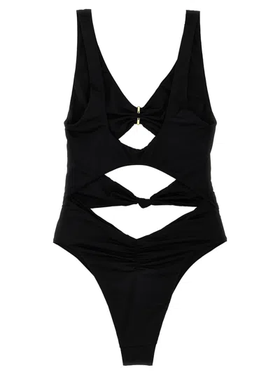 Elisabetta Franchi Knotted Cut-out High-leg Swimsuit