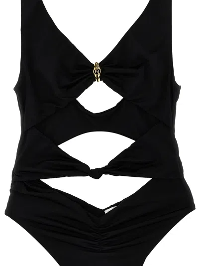 Elisabetta Franchi Knotted Cut-out High-leg Swimsuit