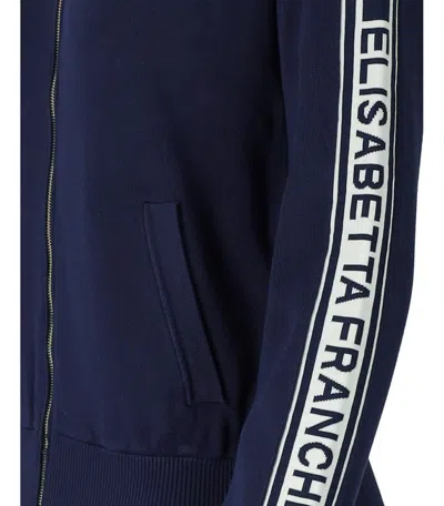 Elisabetta Franchi Viscose Knit Cardigan With Logo Bands
