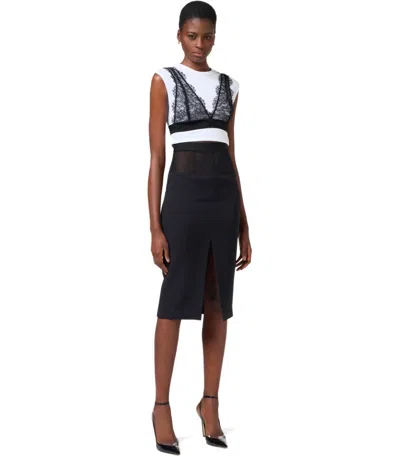 Elisabetta Franchi Blackwhite Bralette T-shirt