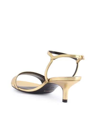 Celine Women's Metallic Lambskin Sandal 50 In Silver