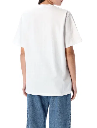 Jw Anderson J. W. Anderson Window Embroidered White Cotton T-shirt In White