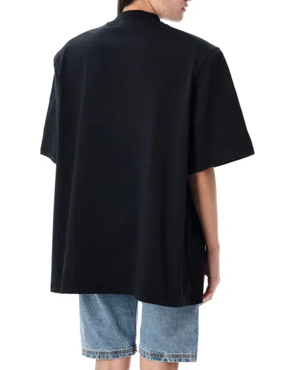 Attico Logo Embroidered Oversized T-shirt In Black