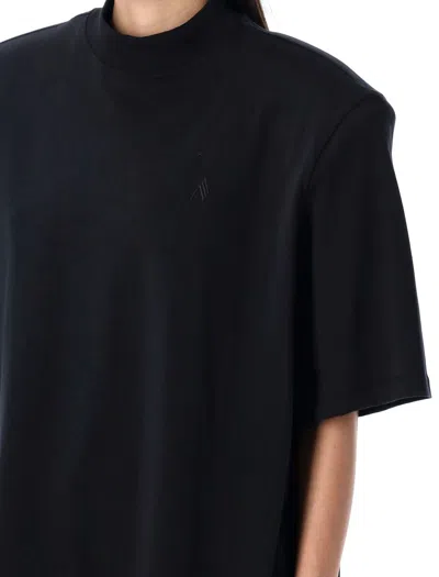 Attico Logo Embroidered Oversized T-shirt In Black