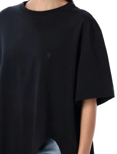 Attico Logo Embroidered Oversized T-shirt In Black