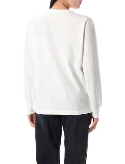 Alexander Wang T T By Alexander Wang Embossed Logo T-shirt In White