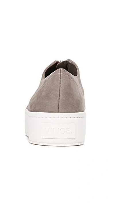 Shop Vince Warner Zip Up Sneakers In Limestone