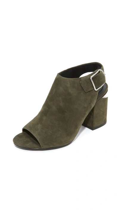 Shop Alexander Wang Nadia Open Toe Booties In Grass