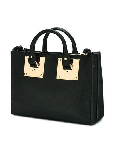 Shop Sophie Hulme Small 'albion' Square Tote - Black