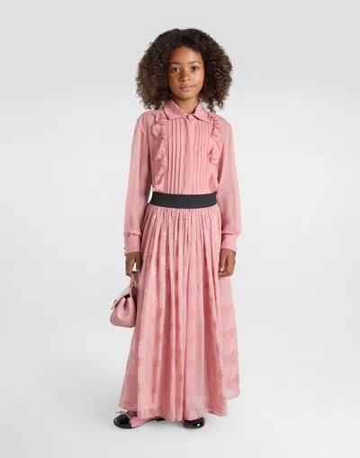 Dolce & Gabbana Chiffon Shirt In Pink