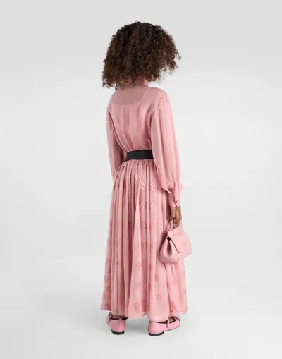 Dolce & Gabbana Chiffon Shirt In Pink