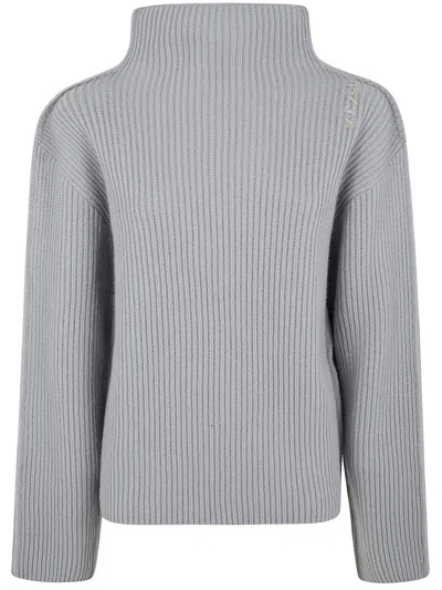Marni Ribbed Stitch Turtleneck Sweater In Black