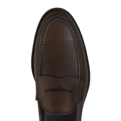 Tod's Leather Loafers In Brown