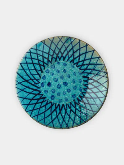 Anūt Cairo Esna Hand-painted Ceramic Dinner Plates (set Of 4) Anut Cairo Abask Gift Set