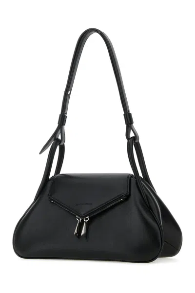 Amina Muaddi Small Gemini Shoulder Bag In Black
