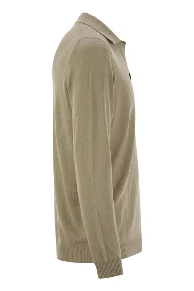 Pt Torino Cotton Polo Shirt In Beige