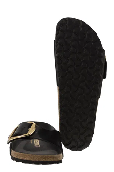 Birkenstock Womens Madrid Big Buckle Oiled Leather In Black