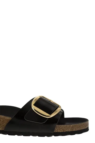 Birkenstock Womens Madrid Big Buckle Oiled Leather In Black